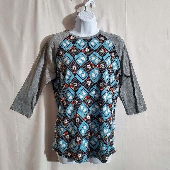 LuLaRoe Mickey Mouse "Randy" Raglan T-Shirt Size S - Picture 1 of 6